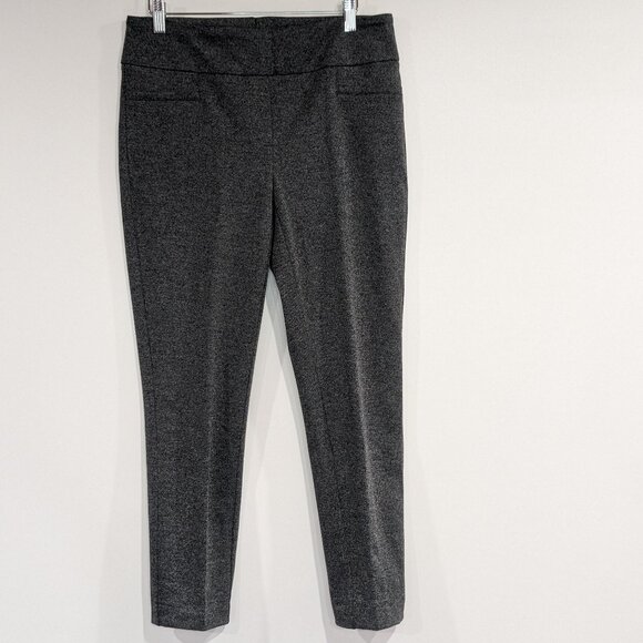 Dalia Stretch Waist Tweed Pants Charcoal Grey Size 8 - Picture 1 of 3
